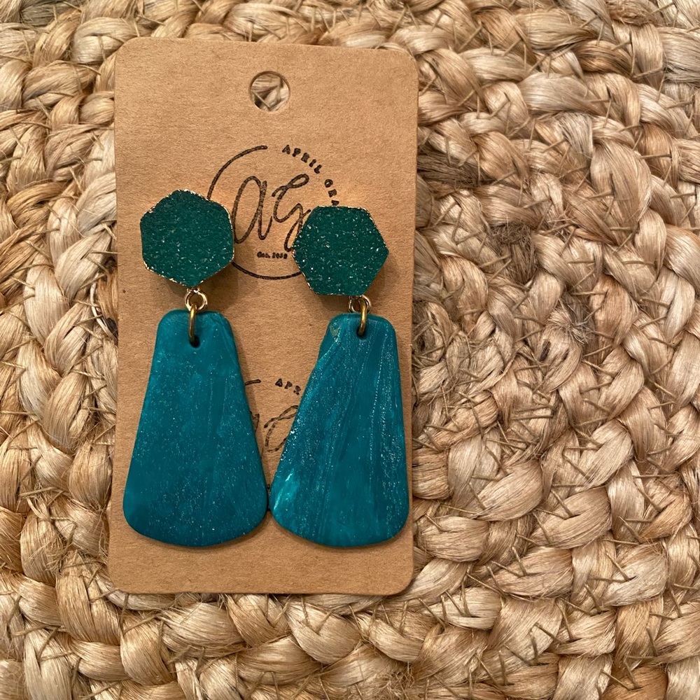 Dangle polymer clay earrings.